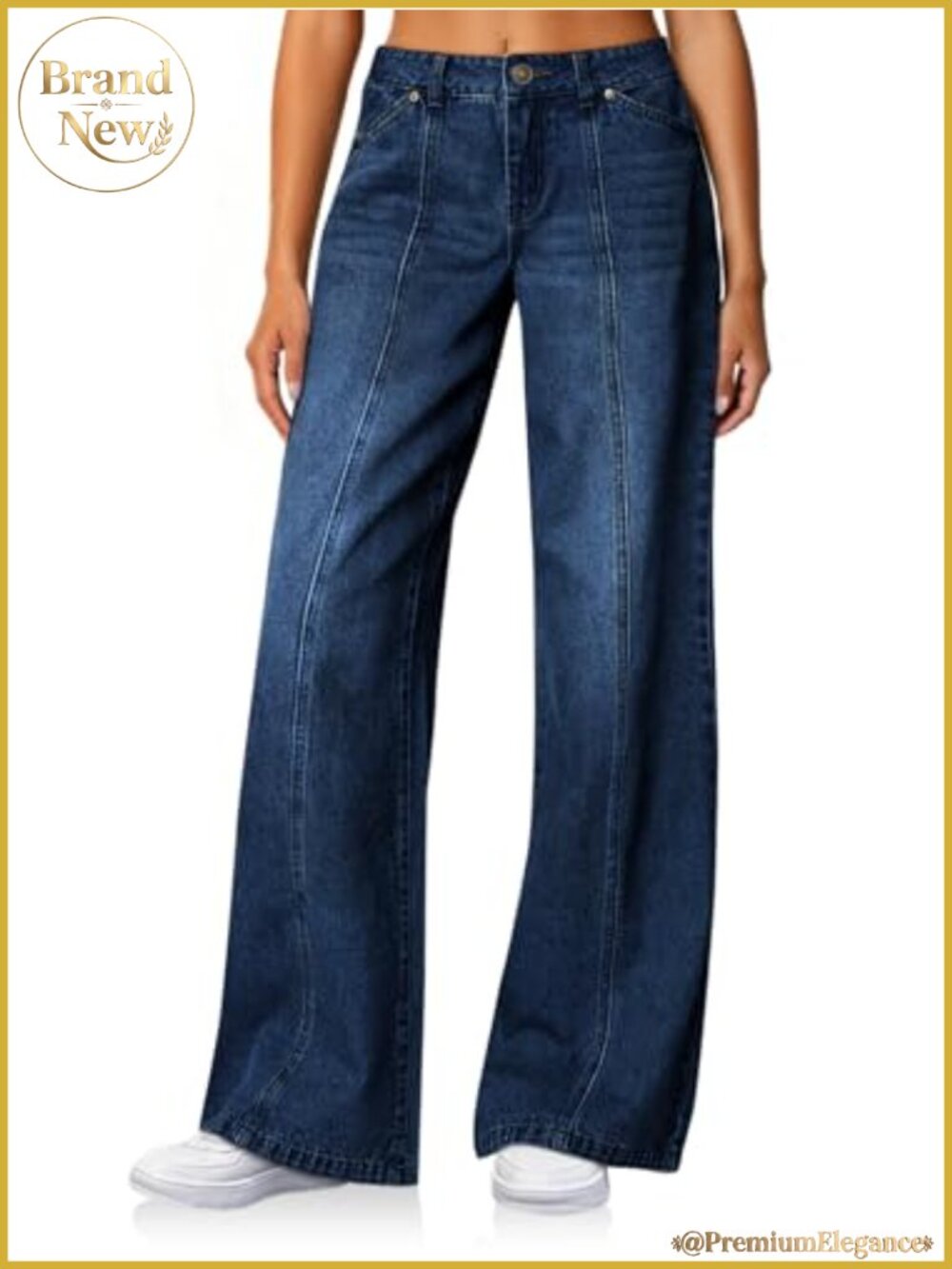 High Waisted Wide Leg Stretchy Baggy Jeans Women 5 Pockets